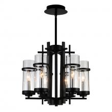 CWI LIGHTING 9827P18-6-101 - Sierra 6 Light Up Chandelier With Black Finish