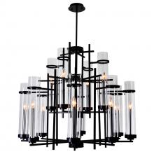 CWI LIGHTING 9827P38-12-101 - Sierra 12 Light Up Chandelier With Black Finish