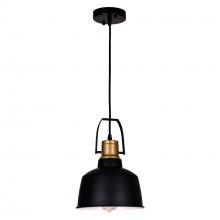 CWI LIGHTING 9845P9-101 - Elisa 1 Light Down Pendant With Black Finish