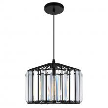 CWI LIGHTING 9942P10-1-101-C - Alethia 1 Light Drum Shade Pendant With Black Finish