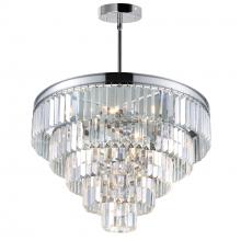 CWI LIGHTING 9969P24-12-601 - Weiss 12 Light Down Chandelier With Chrome Finish