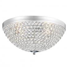 CWI LIGHTING QS8357C16C - Globe 4 Light Bowl Flush Mount With Chrome Finish