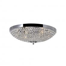 CWI LIGHTING QS8357C20C - Globe 6 Light Bowl Flush Mount With Chrome Finish