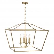 Capital 350641MA - 4-Light Foyer Pendant Lantern in Matte Brass