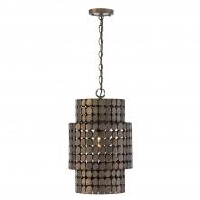 Capital 354111DR - 1-Light Medallion Cylindrical Pendant in Dark Brass