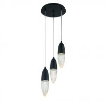 Eurofase 43858-022 - Ecrou 3 Light Chandelier in Black