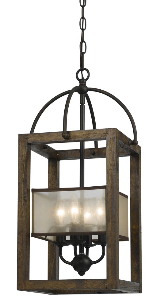 23.50" Inch Four Light Mission Chandelier in Dark Bronze