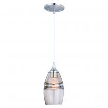 Vaxcel International P0276 - Milano 4.75-in Mini Pendant Amber Fog Glass Satin Nickel