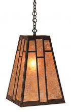 Arroyo Craftsman AH-12GW-MB - 12" asheville hanging pendant