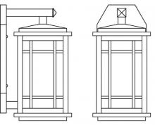 Arroyo Craftsman AVB-6OF-RB - 6" avenue wall bracket