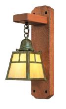 Arroyo Craftsman AWS-1TTN-BZ - a-line mahogany wood sconce with t-bar overlay