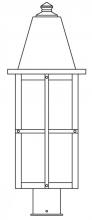 Arroyo Craftsman HP-8LAM-S - 8" hartford long body post mount