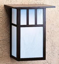 Arroyo Craftsman HS-12DTCR-S - 12" huntington sconce with roof and double t-bar overlay