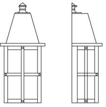 Arroyo Craftsman HW-6M-MB - 6" hartford flush wall mount