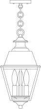 Arroyo Craftsman INH-8MRCLR-BZ - 8" inverness pendant with metal roof