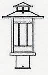 Arroyo Craftsman KP-9CS-S - 9" kennebec post mount