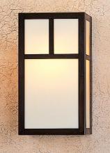 Arroyo Craftsman MS-12TWO-MB - 12" mission sconce with t-bar overlay