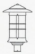 Arroyo Craftsman NP-14LF-P - 14" newport long body post mount fixture