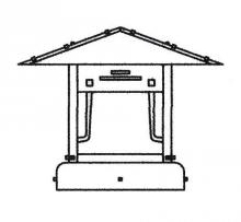 Arroyo Craftsman PDC-9GRC-RC - 9" pagoda column mount