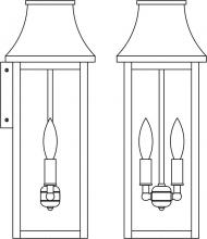 Arroyo Craftsman PRW-7LRM-RB - 7" Providence long body flush wall mount