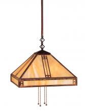 Arroyo Craftsman PSH-15CR-RC - 15" prairie stem hung pendant