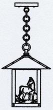 Arroyo Craftsman TRH-9HSTN-MB - 9" timber ridge pendant with horse filigree