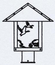 Arroyo Craftsman TRP-12GSWO-MB - 12" timber ridge post mount with goose filigree