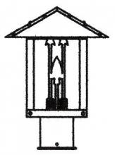 Arroyo Craftsman TRP-9ARWO-BZ - 9" timber ridge post mount with arrow filigree