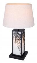 Canarm ITL2138B26BK - Coy 2 Light matte black Table Lamp