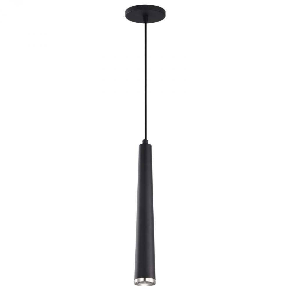 Melrose; 12 Watt; 16"; LED Pendant; Matte Black and Brushed Nickel Finish