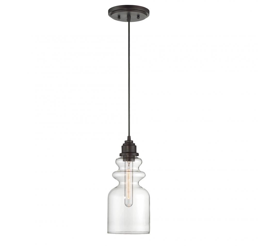 1-Light Mini Pendant in Oil Rubbed Bronze