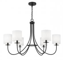 Savoy House Meridian M100117MBK - 6-Light Chandelier in Matte Black