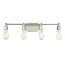 Savoy House Meridian M80013BN - 4-Light Bathroom Vanity Light in Brushed Nickel