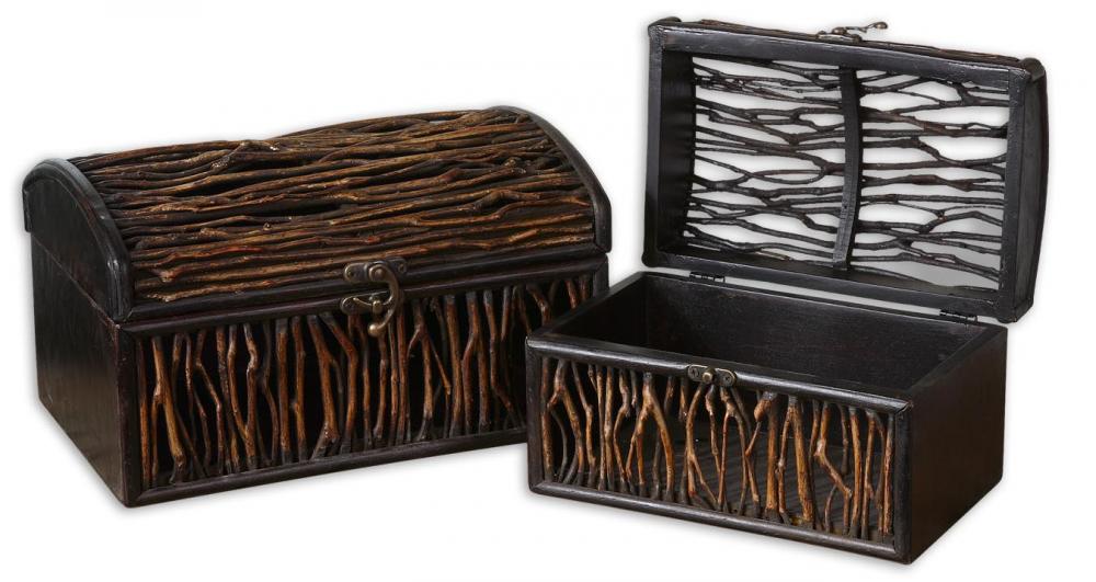 Josiah Birch Branch Decorative Boxes S/2