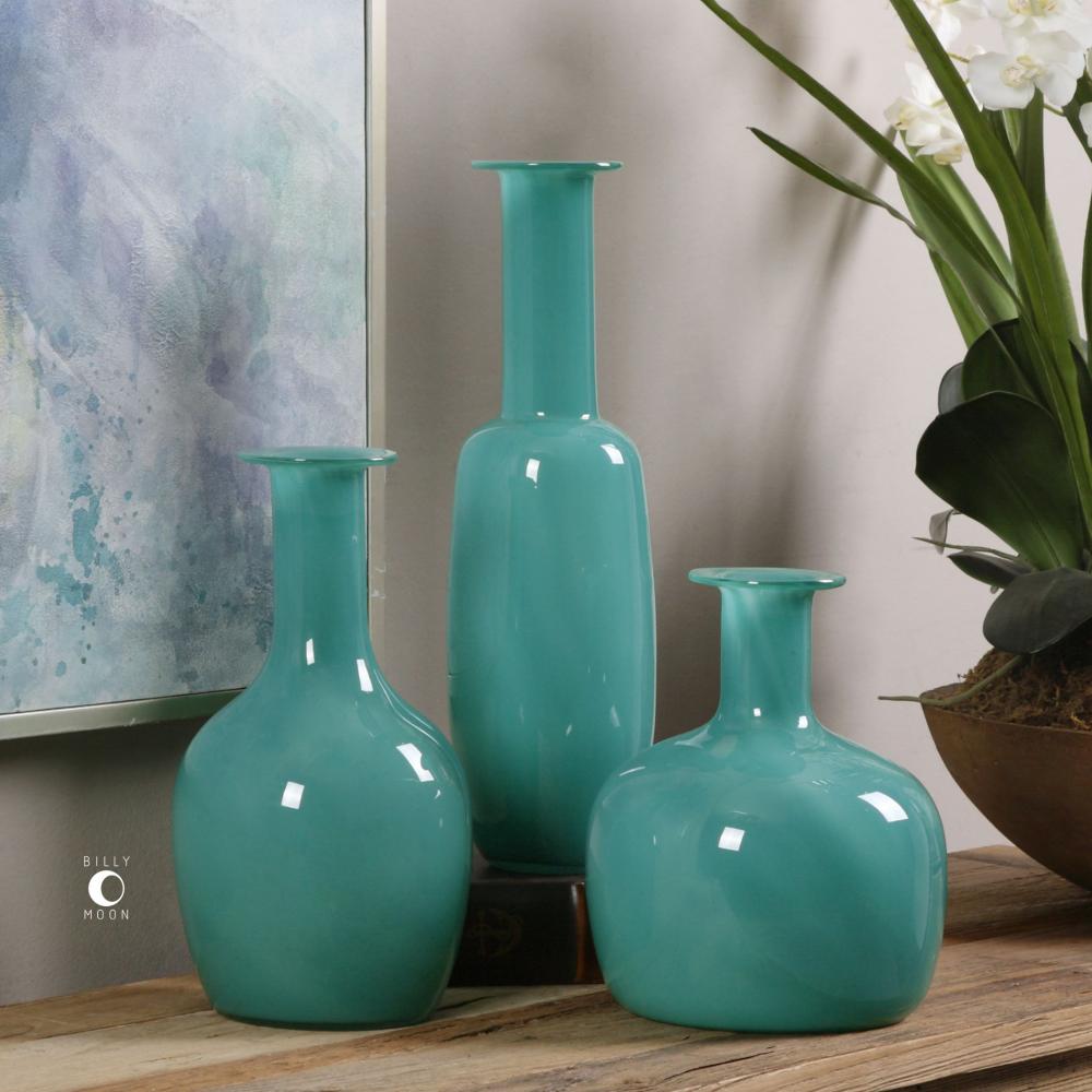 Uttermost Baram Turquoise Vases, S/3