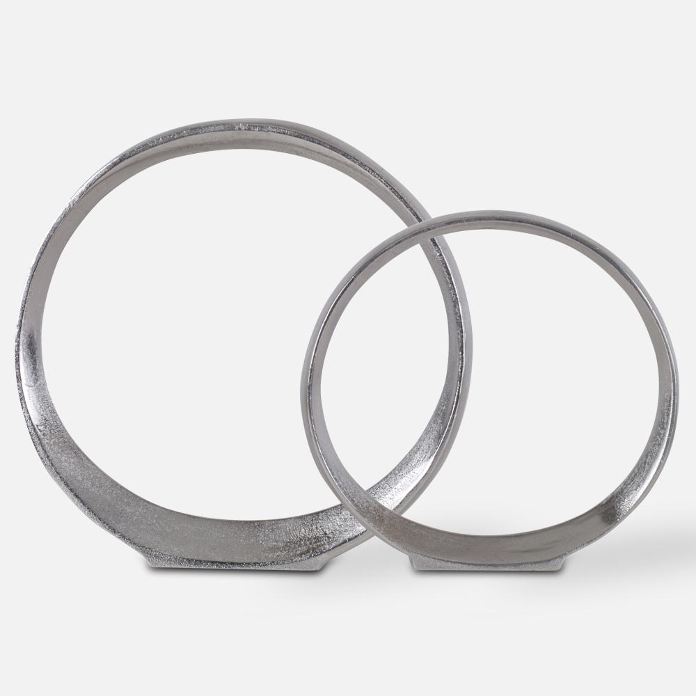 Orbits Nickel Ring Sculptures, S/2