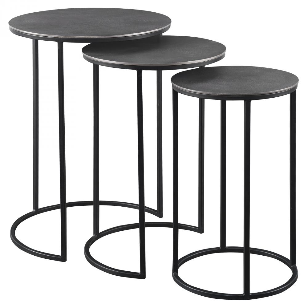 Erik Metal Nesting Tables, S/3