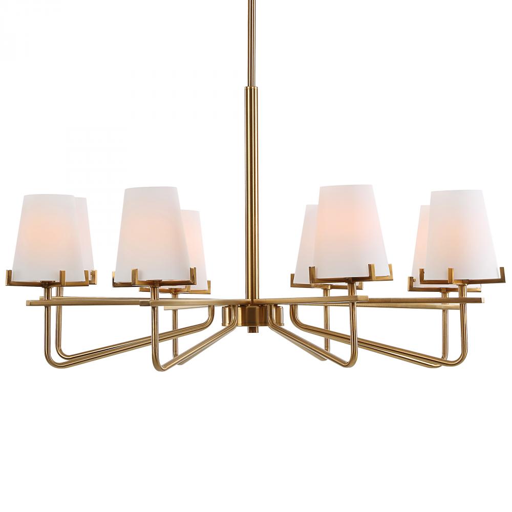 Uttermost Lassen 8 Light Brass Chandelier