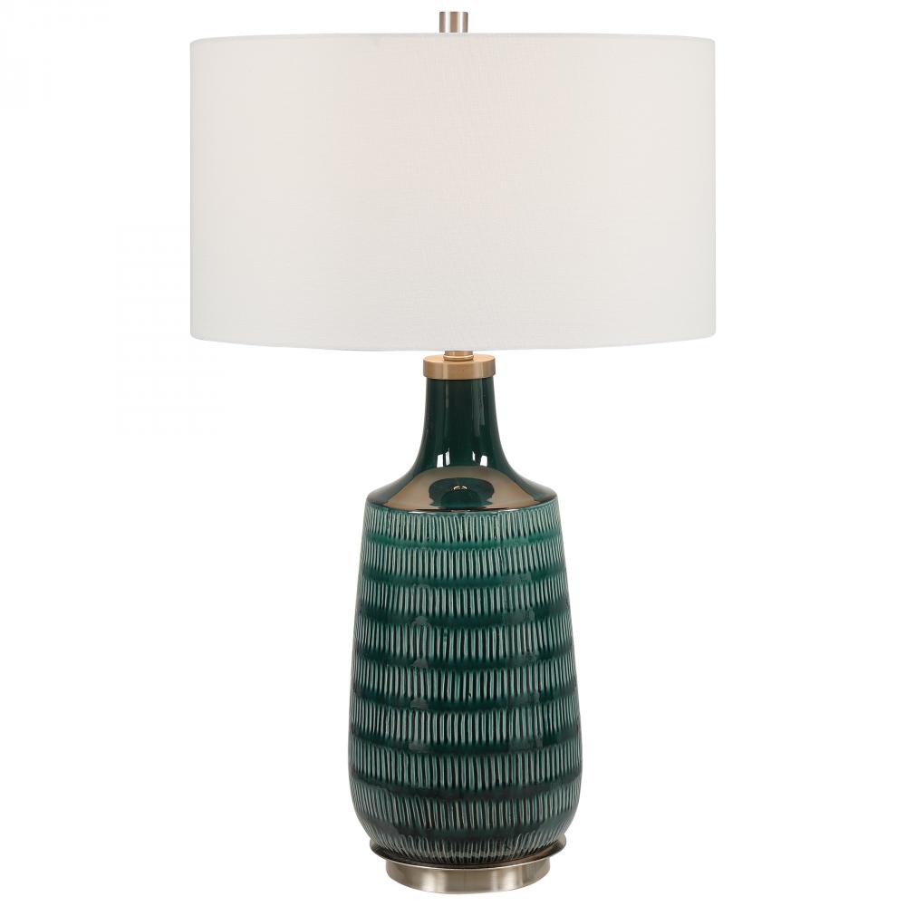 Uttermost Scouts Deep Green Table Lamp