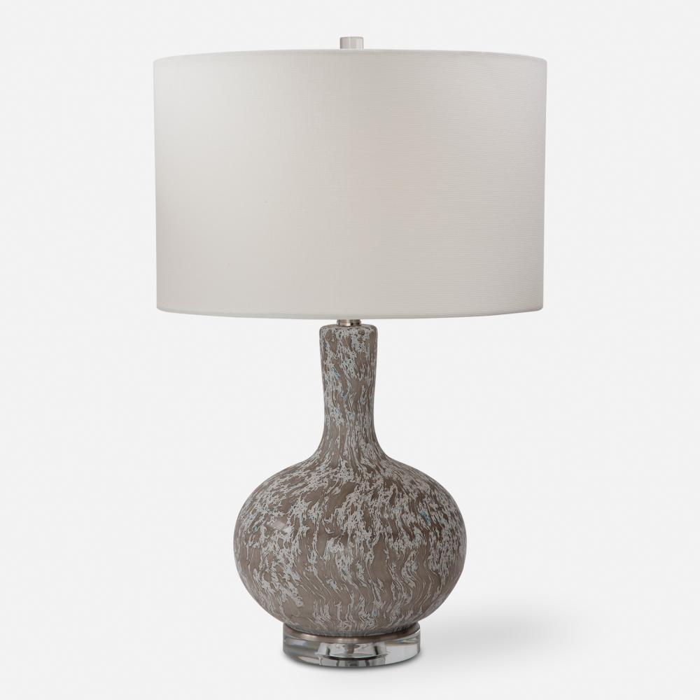 Uttermost Turbulence Distressed White Table Lamp