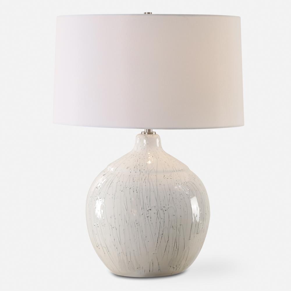 Dribble White Glaze Table Lamp