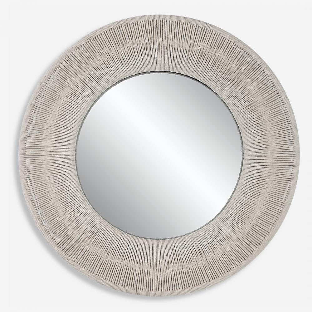 Sailor's Knot White Small Round Mirror