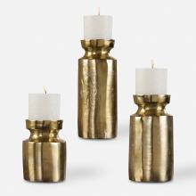 Uttermost 18958 - Uttermost Amina Antique Brass Candleholders Set/3