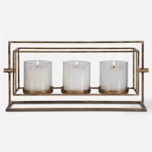 Uttermost 18107 - Wenman Gold Triple Candleholder