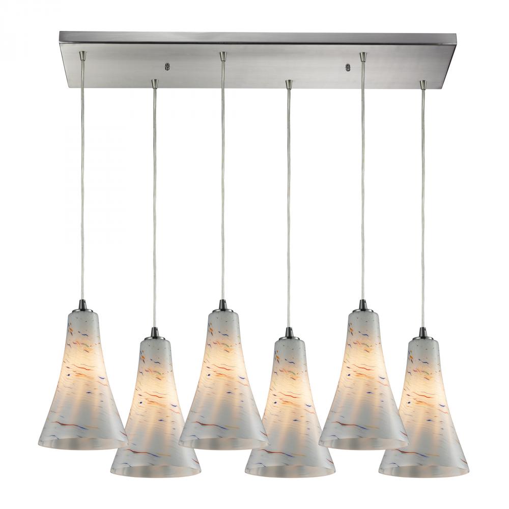 Cadence 6- Light Pendant in Satin Nickel