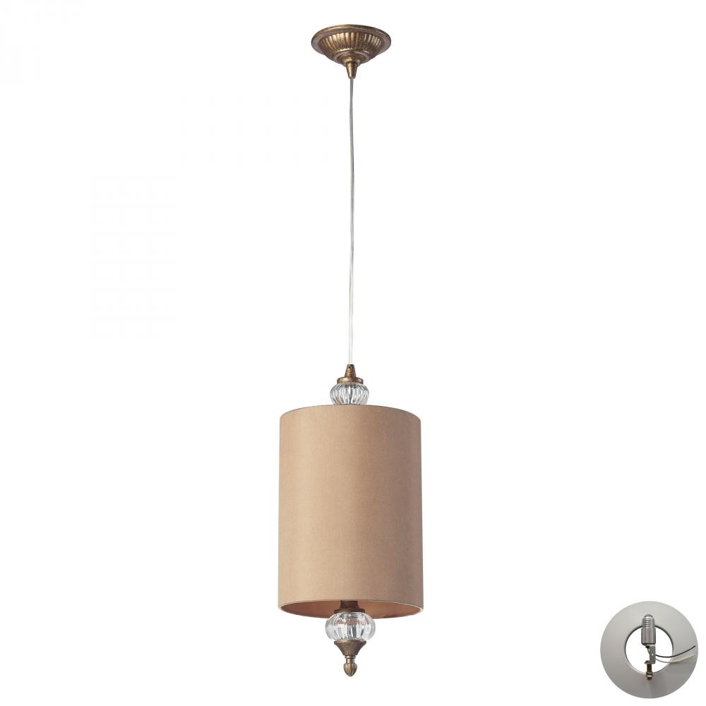 Dalton 1 Light Pendant In Mocha - Includes Reces