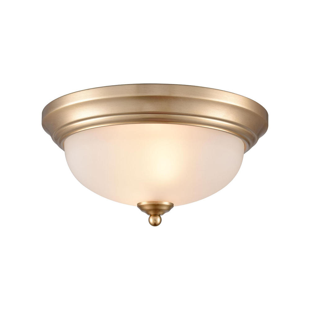 Thomas - Basics 11'' Wide 2-Light Flush Mount - Satin Gold