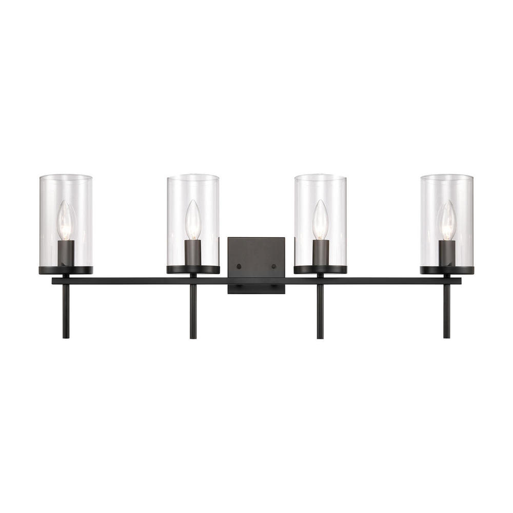 Thomas - Oakland 32.5'' Wide 4-Light Vanity Light - Black