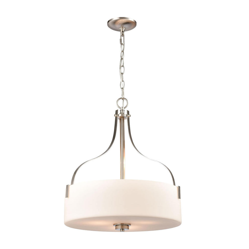 Thomas - Market Square 18'' Wide 3-Light Pendant - Brushed Nickel