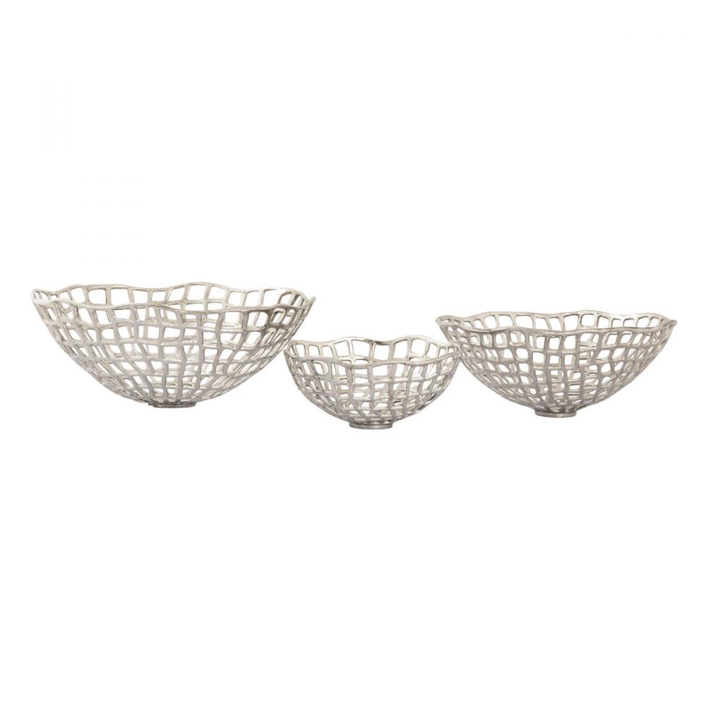 Shore Weave Basket - Set of 3 Nickel